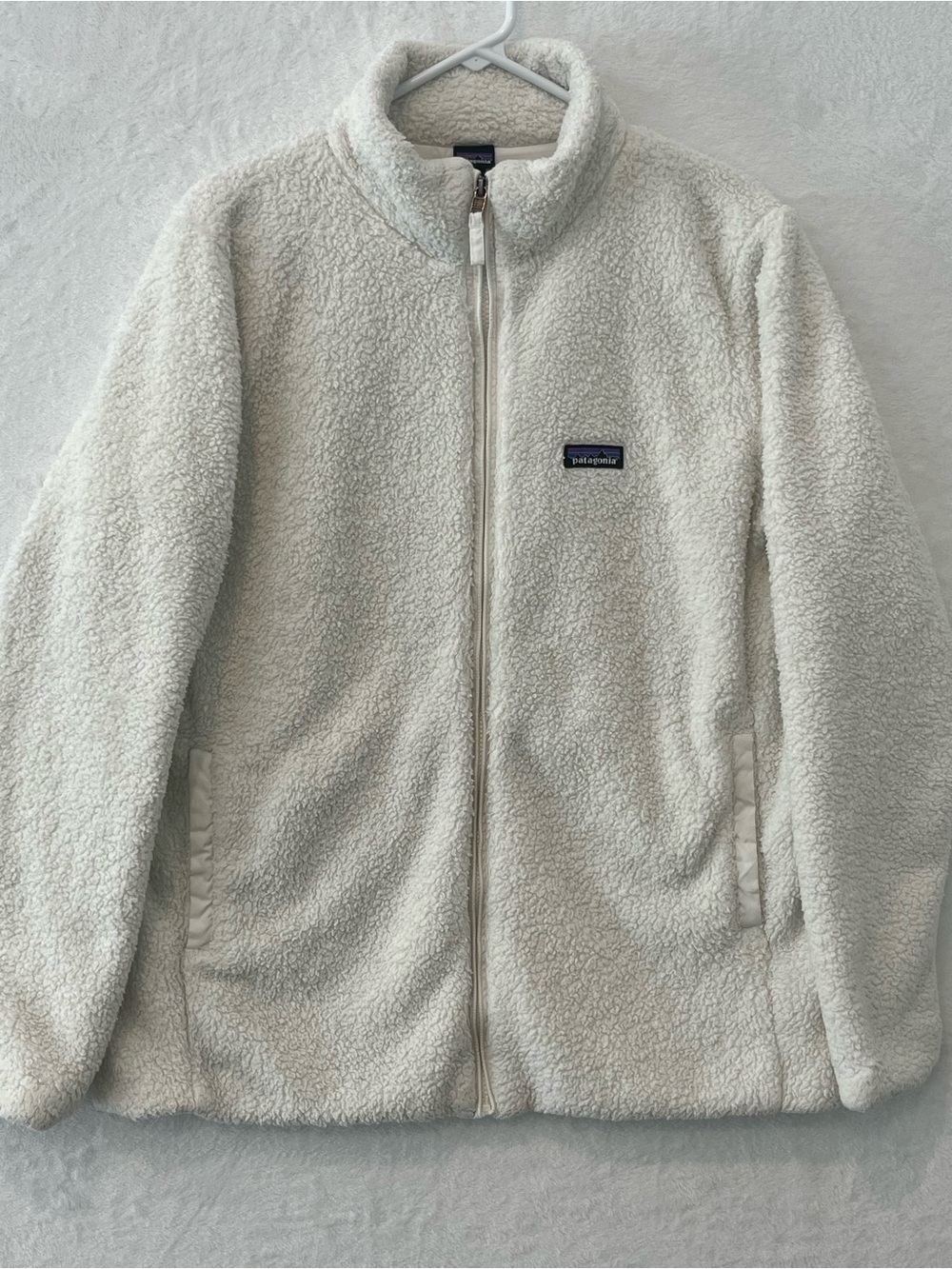 Patagonia Los Gatos Women’s Fleece Jacket Full Zip White Size XL